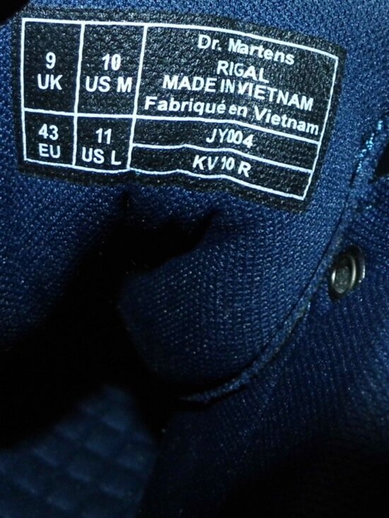 DR. MARTENS Rigal Blue Leather Boots Mens Size 10 main image 4
